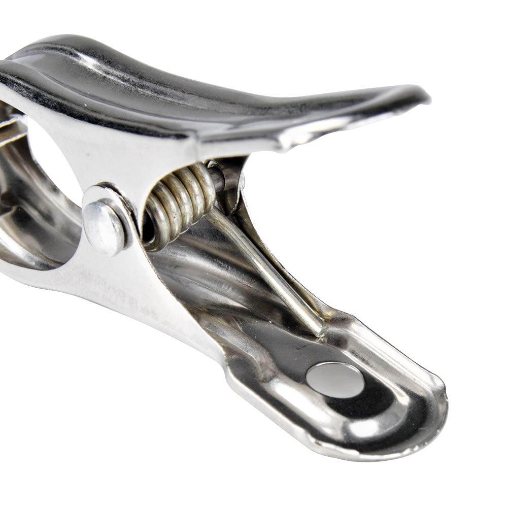 Imagine Clips de Acero Inoxidable Clips de Primavera Clips pequeños Pinzas para la Ropa para Carpetas, Ropa Interior, Calcetines, Edredones, Ropa, Pantalones, Camisas (40x5.5cm)