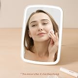 NEZZOE Rechargeable LED Makeup Mirror, Dimmable Touch Screen, 24x17 cm view 6