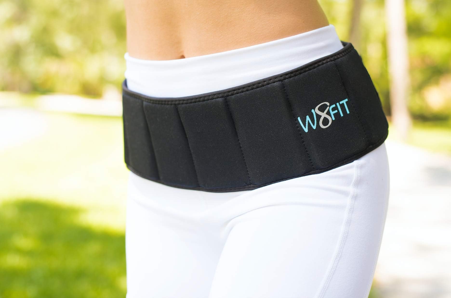 W8FIT Adjustable Weighted Walking and Exercise Belt 8 LB Medium (34โณ โ 40โณ)