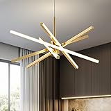 Modern Sputnik Chandelier Ceiling 82W LED Gold
