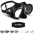 OMGear Swim Mask Dive Goggles Swimming Goggles with Nose Cover Snorkeling Gear Junior Adult Snorkel Mask for Scuba Diving Spearfishing Neoprene Strap Impact Resistance
