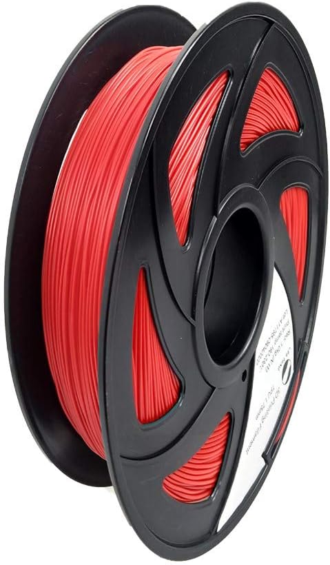 LEE FUNG TPU 3D Printer Filament 1.75mm,1kg (2.2lbs) Spool, Dimensional Accuracy +/- 0.05 mm Red