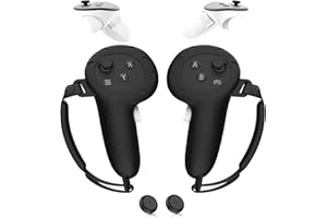 AJKTHGE Controller Grip Cover Skin for Meta Quest 3, Silicone Touch Controller Protector Cover for Quest3, Adjustable Strap Soft Handle Sleeve VR Accessories. (black)