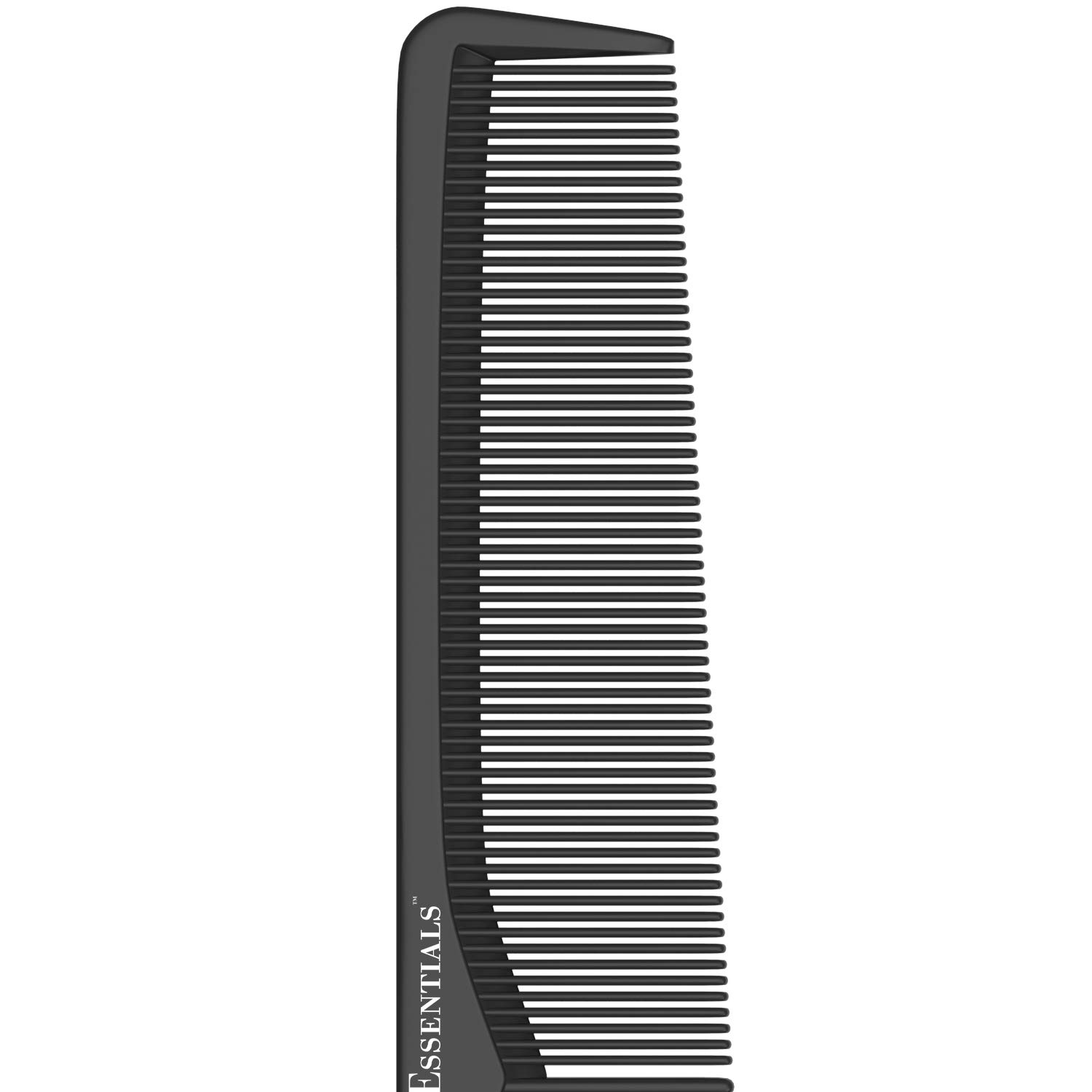 Styling Comb (2 Pack) | Professional 7 Inch Black Carbon Fiber Anti Static Chemical And Heat Resistant Comb For All Hair Types | Fine and Wide Tooth Comb For Men and Women | By Bardeau Essentials : Beauty