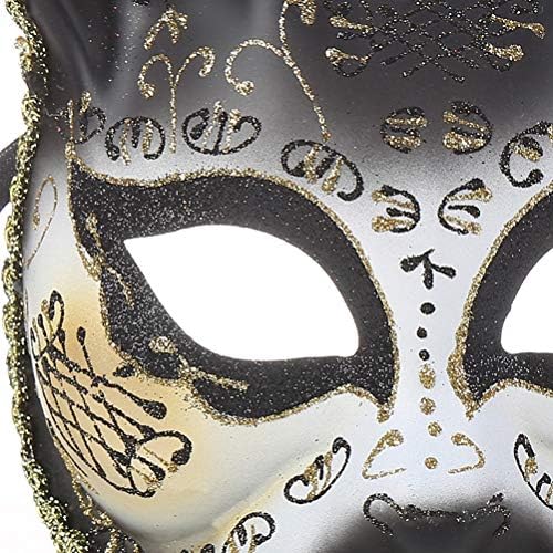 クリエイティブ仮面舞踏会マスク大人の半分顔マルディグラ漫画ヴェネツィア動物猫塗装マスクゴールドパターンとレース17 X 16 5 Cm Lightblue B07prjwtl8 7円 人気海外一番 100 品質保証 全品送料無料 即日出荷 Sale開催中