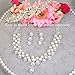 Miraculous Garden Luxury Silver Plated Rhinestone Faux Pearl Necklace Earrings Jewelry Sets for Wedding Bridal Party