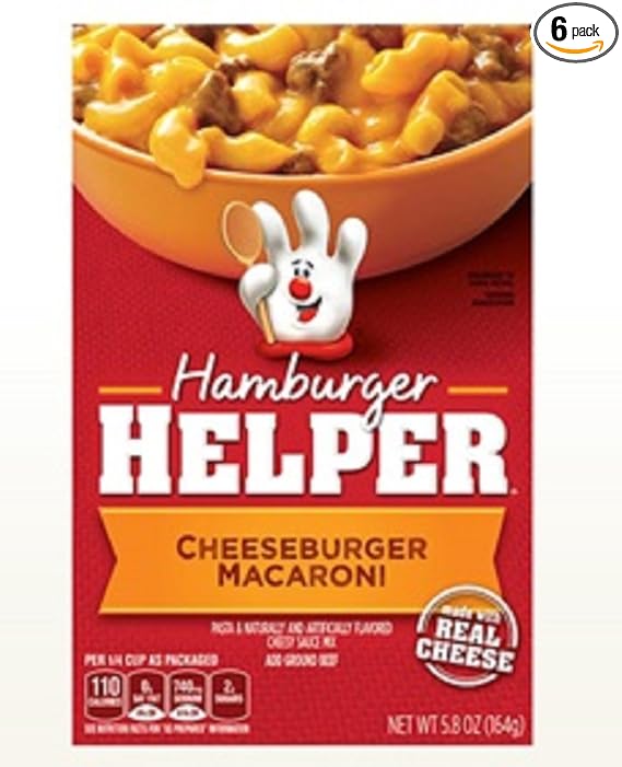 Betty crocker hamburger helper skillet meal Home cooked cheeseburger macaroni (016000139251)