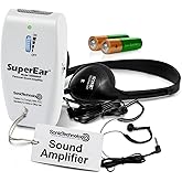 SuperEar Model SE9000HP for Seniors - Hearing Amplifiers for Seniors & Elderly, Super Ear Personal Sound Amplifier, Sound Amplifier Listening Device & Audio Accessories in 50dB Ambient Sounds Increase