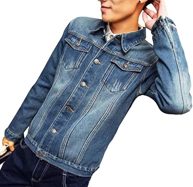 chinese collar denim jacket