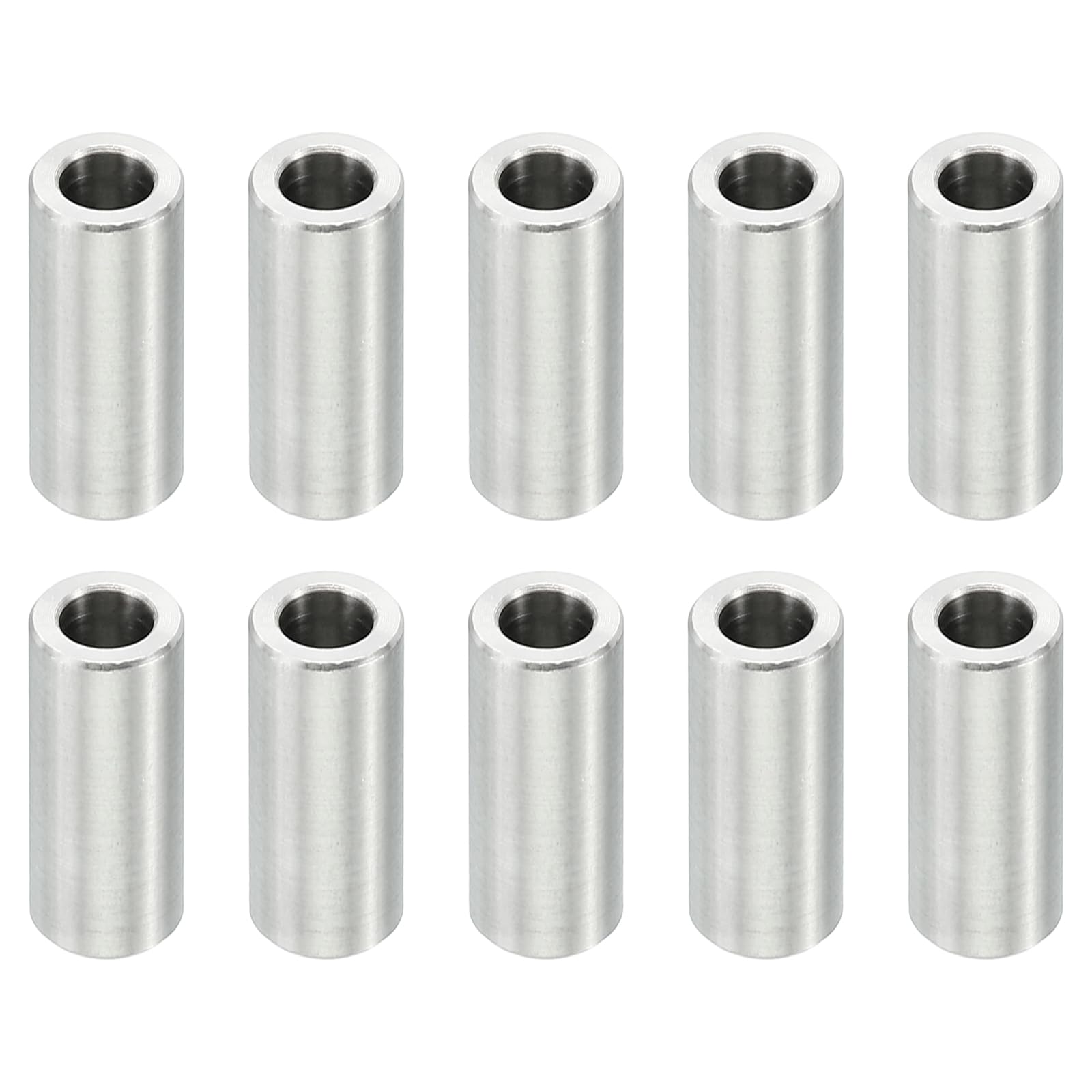 PATIKIL M4 Stainless Steel Spacers, 10 Pcs Metal Spacer Stainless Steel 4.1mm ID x 7mm OD X16mm L Stainless Steel Spacers Screw Standoff Round for 5/32inch or M4 Screw Bolts