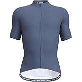 Wulibike Men's Cycling Jerseys Short Sleeve Bike Biking Shirts Full Zip with Pockets Road Bicycle Clothing
