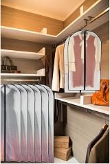 HomeClean Moth Proof Garment Bags 60 x 140cm Black Side Pack of 6 view 9
