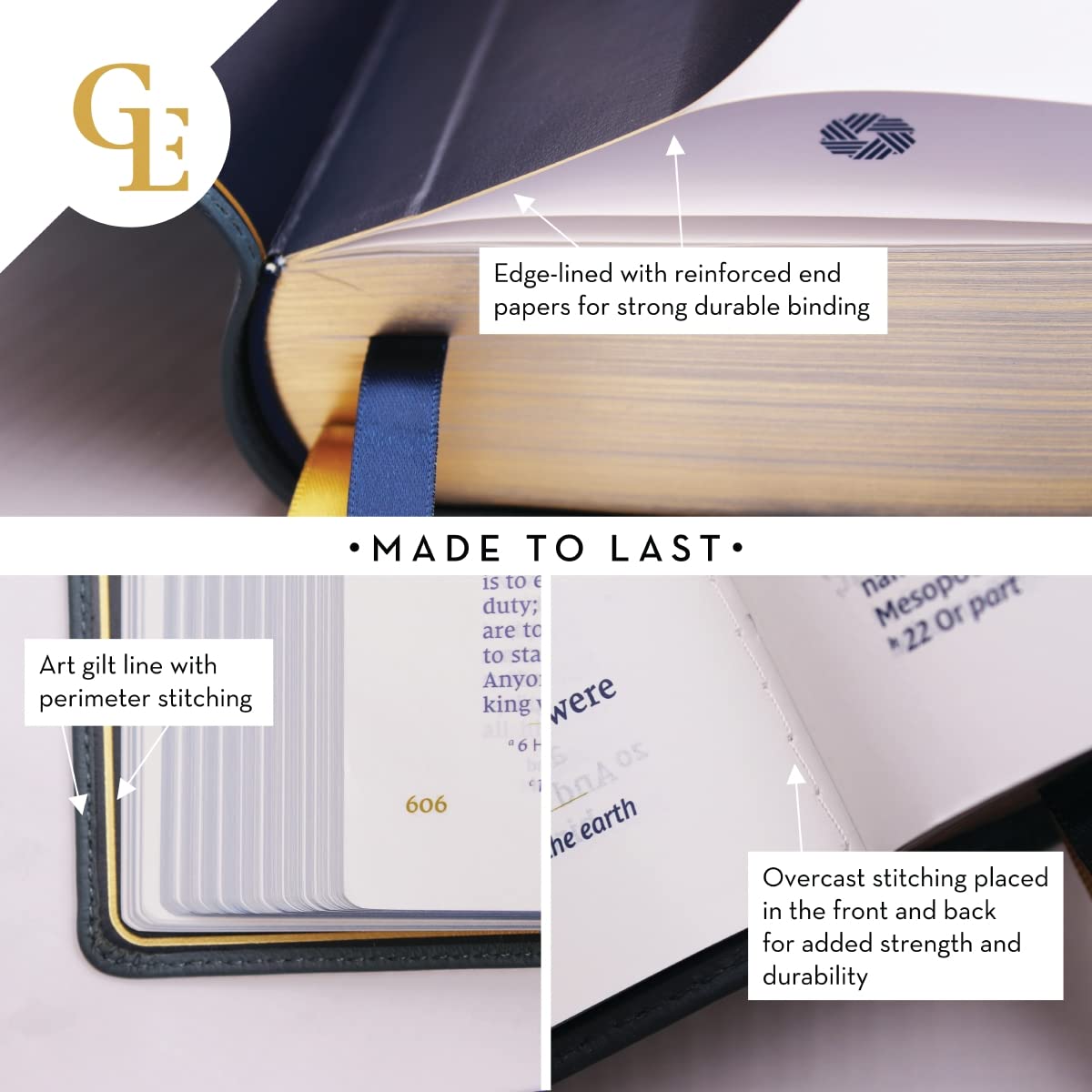 NIV, Larger Print Compact Bible, Genuine Leather, Buffalo, Blue, Red Letter, Comfort Print
