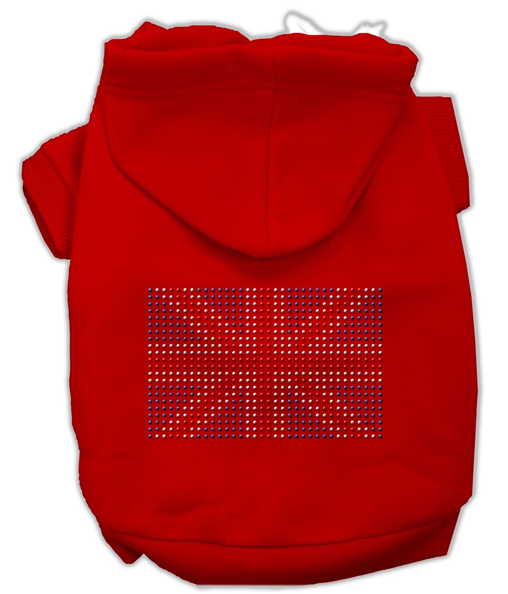 Mirage British Flag Dog Hoodies, X-Large, Red