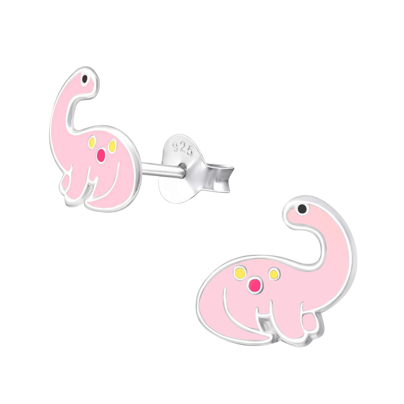 925 Sterling Silver Dinosaur Stud Earrings for Women & Girls – Cute Fantasy Jewellery Gift Boxed