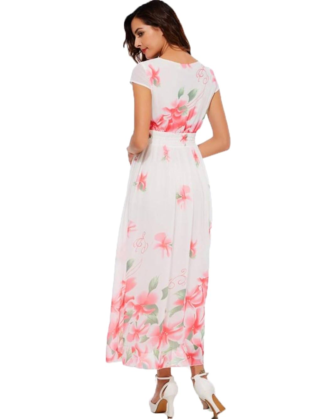 radha raman fashion women's taffeta silk semi-stitched gown(rr3, white, free size)