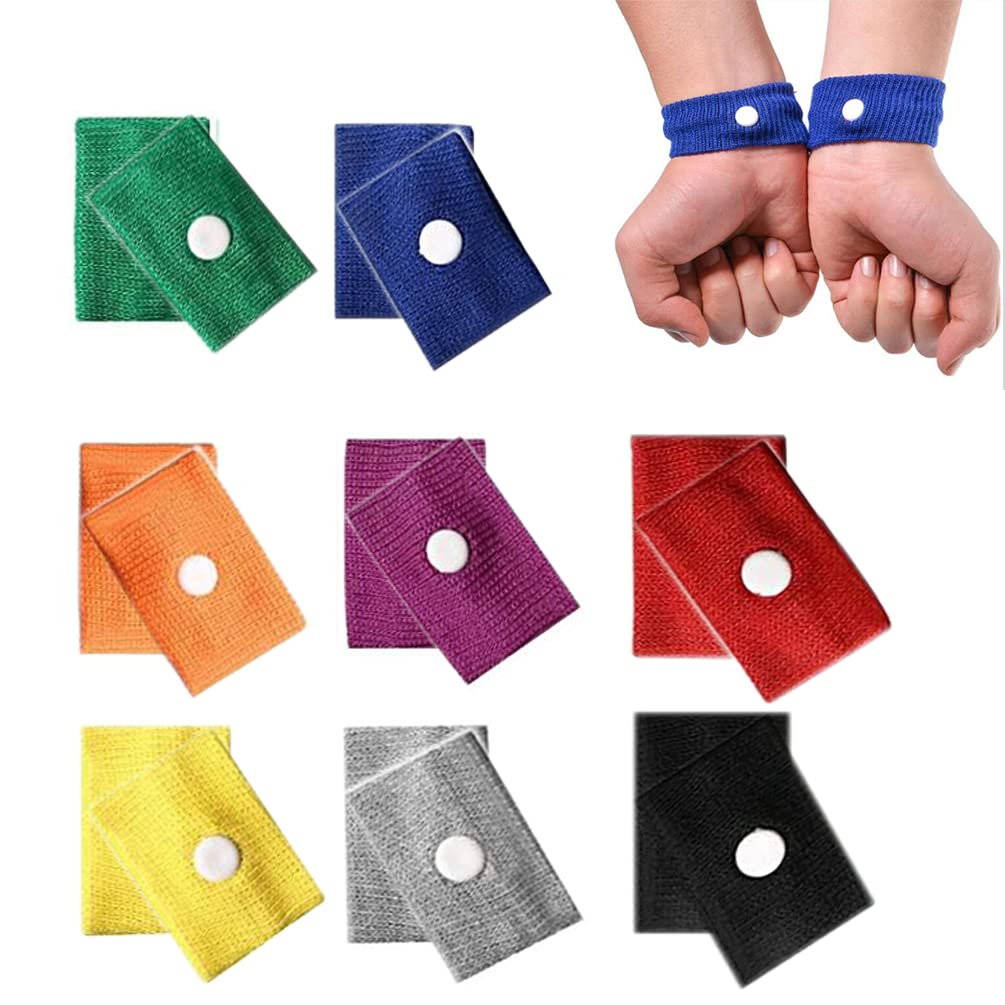 pengxiaomei 16PCS Travel Sickness Bands, Motion Travel Sickness Bands Adults Children with Acupressure Anti Nausea For Sea Car Flying Pregnancy