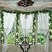 Flower Garland Artificial Wisteria Garland Wisteria Vine 5pcs 7.2ft/Piece Wisteria Artificial Flowers Garland Fake Wisteria Garland Greenery for Wedding Arches Decor (White)