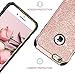 BENTOBEN iPhone 6S Case, iPhone 6 Case, Bling Glitter Slim Hybrid Dual Layer TPU Bumper Hard PC Cover Coat Sparkly Shiny Cute Faux Leather with Metal Kickstand for 4.7 inch iPhone 6S/6 Rose Gold
