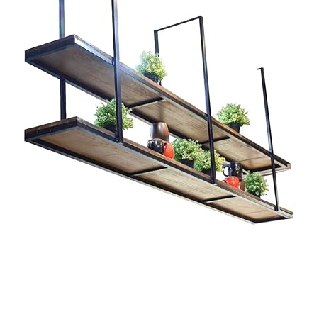 Zj Flower Stand Retro Ceiling Type Flower Stand Solid Wood