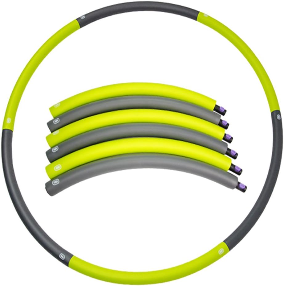 URVOGUE Hula Hoop Weighted Adult Heavy Fitness Hoop Weight Loss Workout Equipment Foam Surface Detachable Perfect for Dancing Exercise Fitness and Weight Loss (Diameter: 11.27 inch)