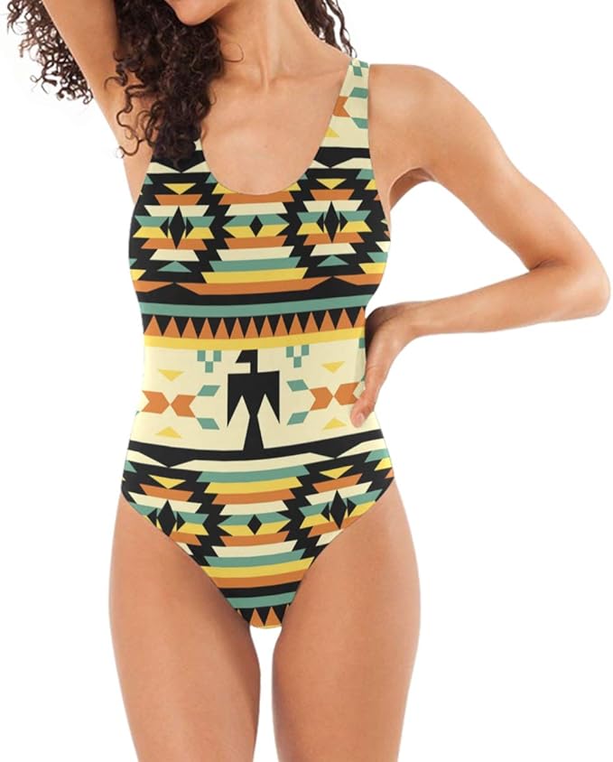 Damen Einteiler Bikini Indianer Muster Einteiler Fur Frauen Madchen Badeanzuge Damen Badeanzug S Amazon De Bekleidung