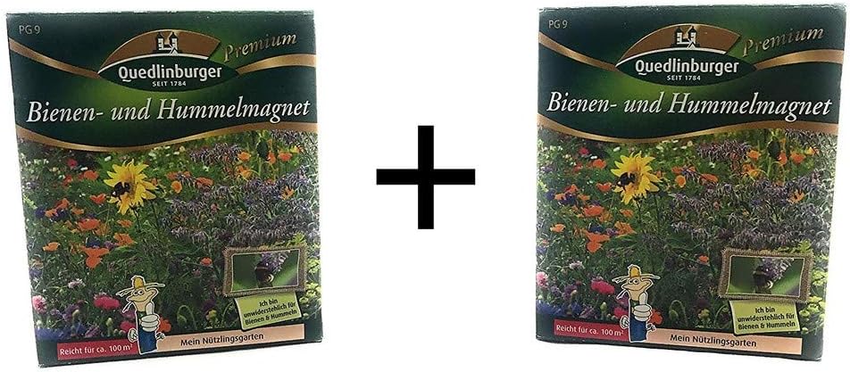 2 Pack | Bees and Bumblebee Magnet | Double Pack | Wildflower Blend | Flower Meadow | from Now on Winter Promotion Price