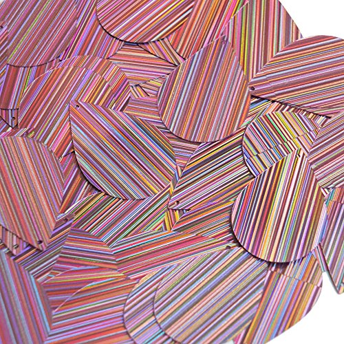 Pink Sequin Teardrop 1.5 inch City Lights Reflective Metallic Couture Loose Paillettes. Made in USA.