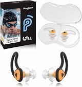 Hearprotek Swimmer Ear Plugs 2 Pairs Orange Silicone Custom-fit
