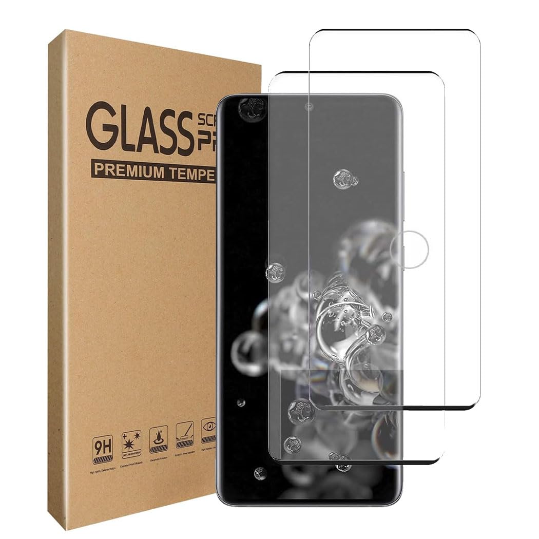 GAPlus [2-Pack] Screen Protector for Samsung Galaxy S20 Ultra/ S20 Ultra 5G Tempered Glass Film, [Fingerprint Sensor][Case Friendly][Anti-Scratch][Anti-Shatter] For Samsung Galaxy S20 Ultra 5G