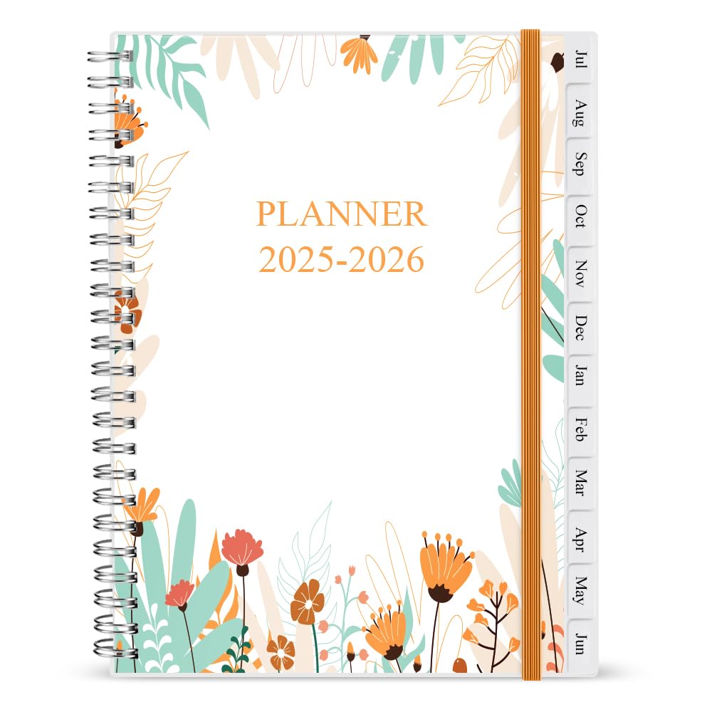 Photo 1 of 2025-2026 Planner - Weekly & Monthly Planner Runs Jul 2025 to Jun 2026, 6.25" x 8.25", 12 Monthly Tabs, 14 Notes Pages, Inner Pocket, Flexible Cover with Twin-Wire Binding, Planners 2025-2026