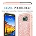 LeYi Galaxy S7 Active Case with 2 Pack Tempered Glass Screen Protector, Glitter Girls Women Dual Layer Heavy Duty Protective Phone Case for Samsung S7 Active SM-G891A TP Rose Gold (Not Fit Galaxy S7)