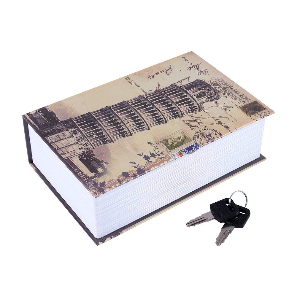 Security Box, Dictionary Special Book-shaped Safe Box, Stash Secret Book Safe Security Locker with Key, Portable Cash Jewelry Storage Box Case Lockable Book Safe for Traveling