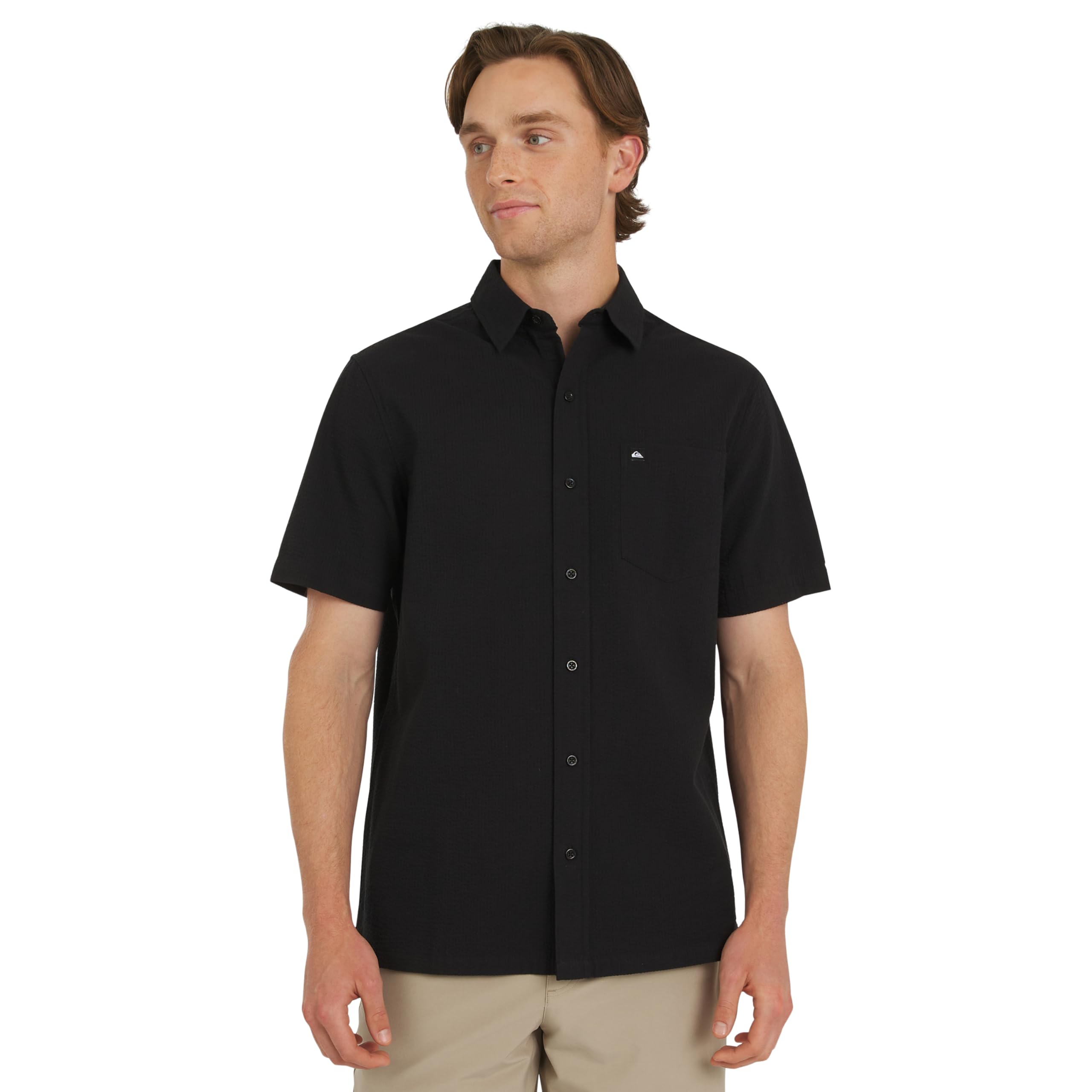 Photo 1 of Quiksilver Men's Seersucker Shirt, Black