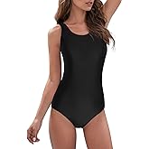 American Trends Modest Criss Cross Back One Piece Swimsuit Women Full Coverage Floral Print Long Torso Swim Suits