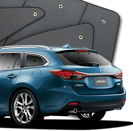 Amazon 01s F014 Re 日本製 Mazda6 アテンザワゴン Gj系 カーテン いらず遮光防水 サンシェード マツダ6 マツダ リア用 車中泊 仮眠 盗難防止 燃費向上 車中泊グッズ アウトドア サンシェード 車 バイク