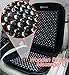 Zento Deals 2 Pcs. of Premium Quality Comfortable Black Wooden Beaded Plush Velvet Seat Cover- Good Ventilation Massage Cool Car Seat Cushion