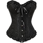 Kranchungel Corset Tops for Women: Renaissance Corset Bustier Shapewear - Halloween Costumes for Themed Parties Aged 25-35