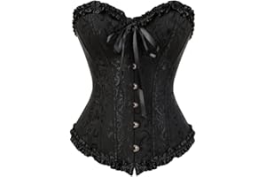 Kranchungel Corset Tops for Women: Renaissance Corset Bustier Shapewear - Halloween Costumes for Party-goers Aged 25-35