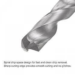 uxcell Solid Carbide Drill Bits, 5.1mm C2/K20