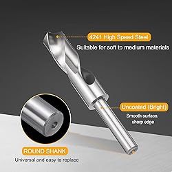 HARFINGTON 23mm Drill Bit 1/2" Reduced Shank Round
