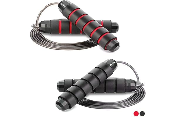 Redify Jump Rope,Jump Ropes for Fitness for Women Men and Kids,Speed Jumping Rope for Workout with Ball Bearings,Adjustable S
