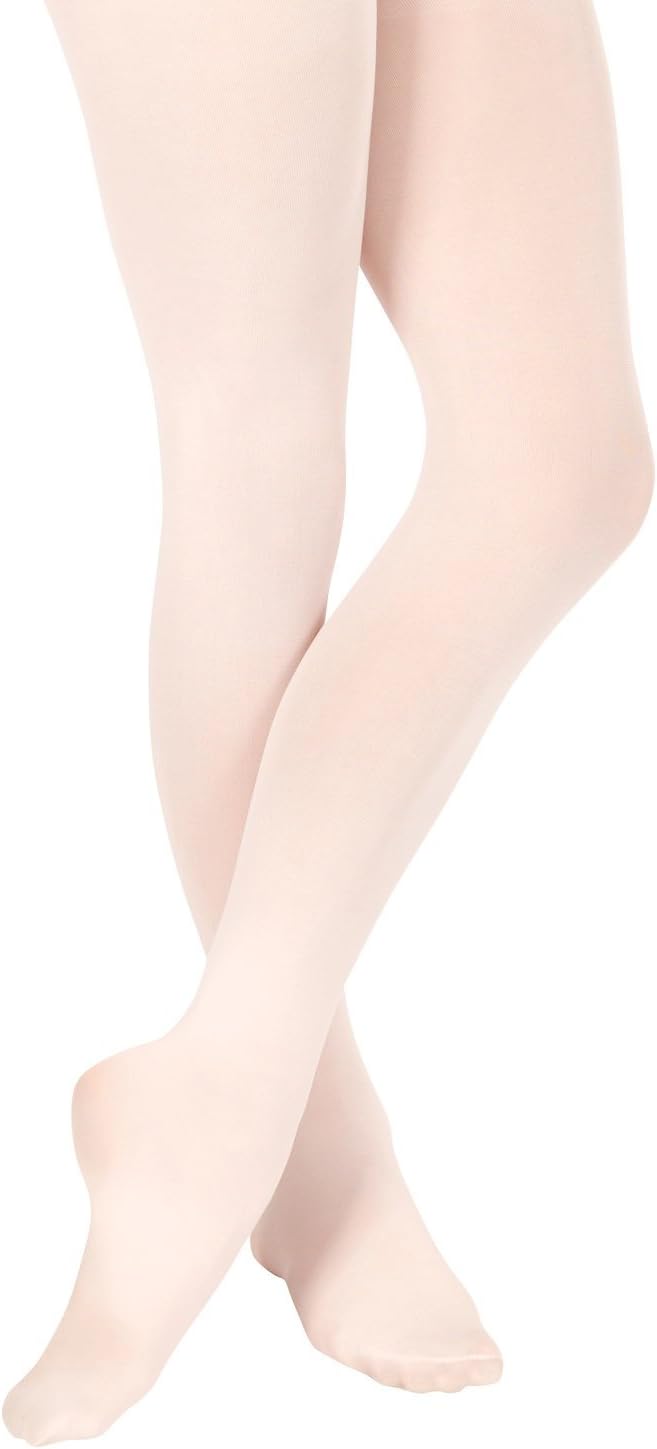 DANCE LINE Footed pink ballet tights