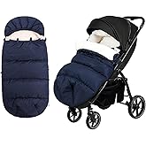 FindXeink Waterproof &Thicken Universal Stroller Blanket for Babies,Toddler's Stroller Sleeping Bag & Footmuff & Bunting & Cover for Autumn Winter (Blue)