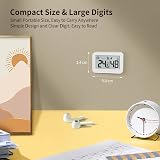 DOOMAY 2-Pack Mini Hygrometer Indoor Thermometer Humidity Gauge Celsius LCD view 3