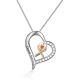 HOLLP Orange Awareness Ribbon Necklace Jewelry Orange Awareness Ribbon Survivor Gift Leukemia Warrior Gift