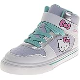Sanrio Hello Kitty High Top Sneakers for Girls - Kids Sneaker Ankle Hightops Lightweight Breathable Fashion Shoes (Sizes: 11-13 Little Kid / 1-4 Big Kid)