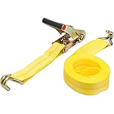 Keeper - 2" x 16' Heavy Duty Ratchet Tie-Down with Double J-Hooks - 3,333 lbs. Working Load Limit and 10,000 lbs. Break Strength