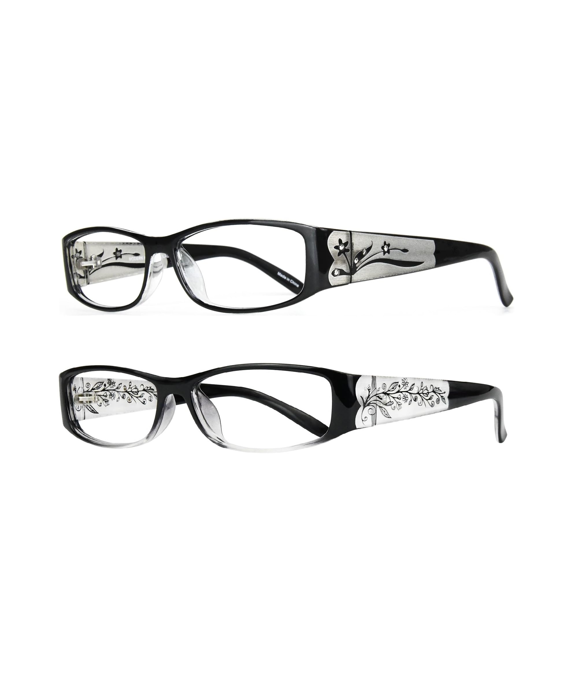 EYEBOGO Kaylee Fashion Reading Glasses for Women, Readers for Women, Ladies Classy Comfortable Cheaters (2-Pack Black K+O, 1.00) — image 1