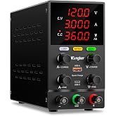 DC Power Supply Variable, 120V 3A Adjustable Switching Regulated DC Bench Power Supply with Intelligent Charging Mode, 18W USB Interface, Precision Encoder Knob (Black)